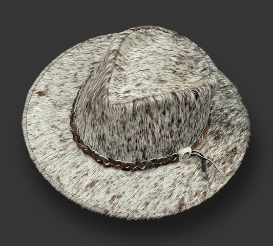 Cowhide Fedora Hat from Ecuador. Perfect sun protection.  Highest quality hat. Handmade hat for men and women.