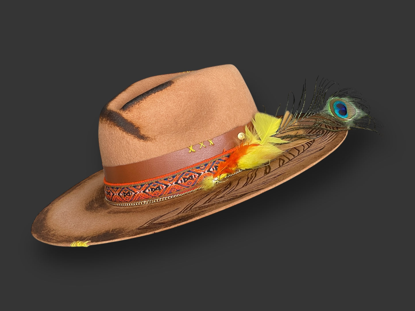 Indigenous Felt Hat Brown Outback