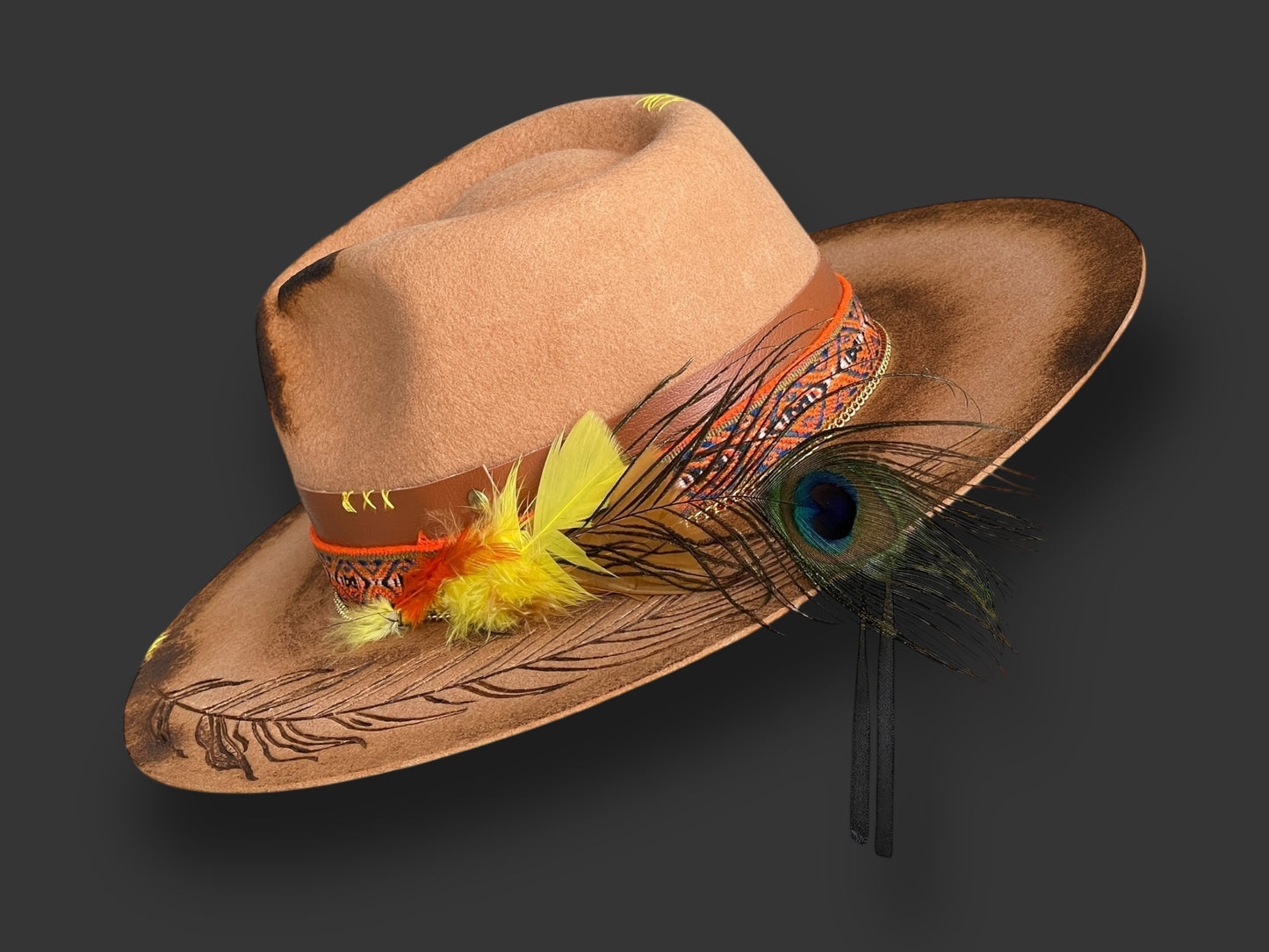 Indigenous Felt Hat Brown Outback