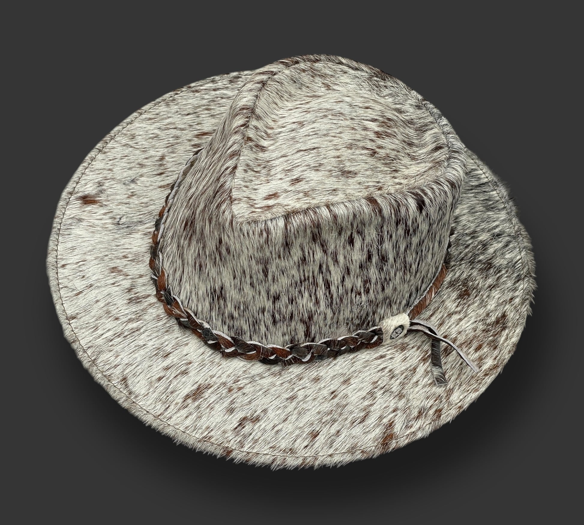 Cowhide Fedora Hat from Ecuador. Perfect sun protection.  Highest quality hat. Handmade hat for men and women.