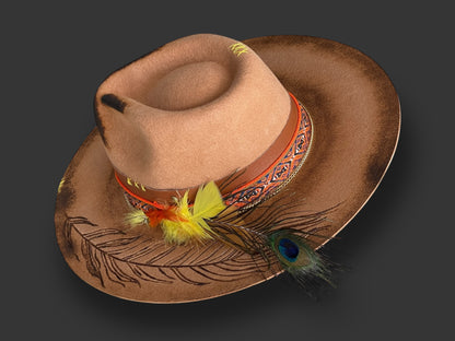 Indigenous Felt Hat Brown Outback