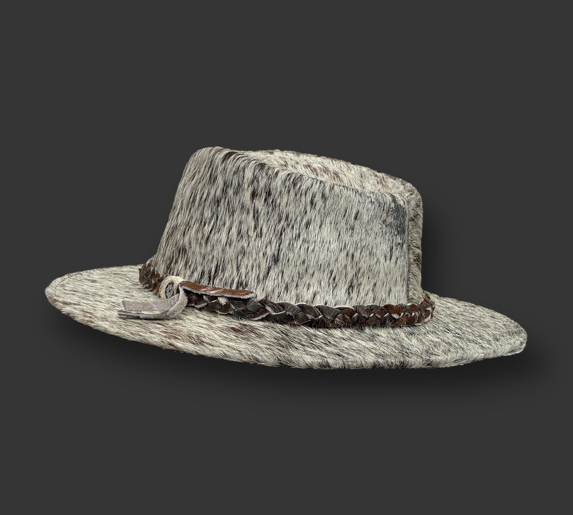 Cowhide Fedora Hat from Ecuador. Perfect sun protection.  Highest quality hat. Handmade hat for men and women.
