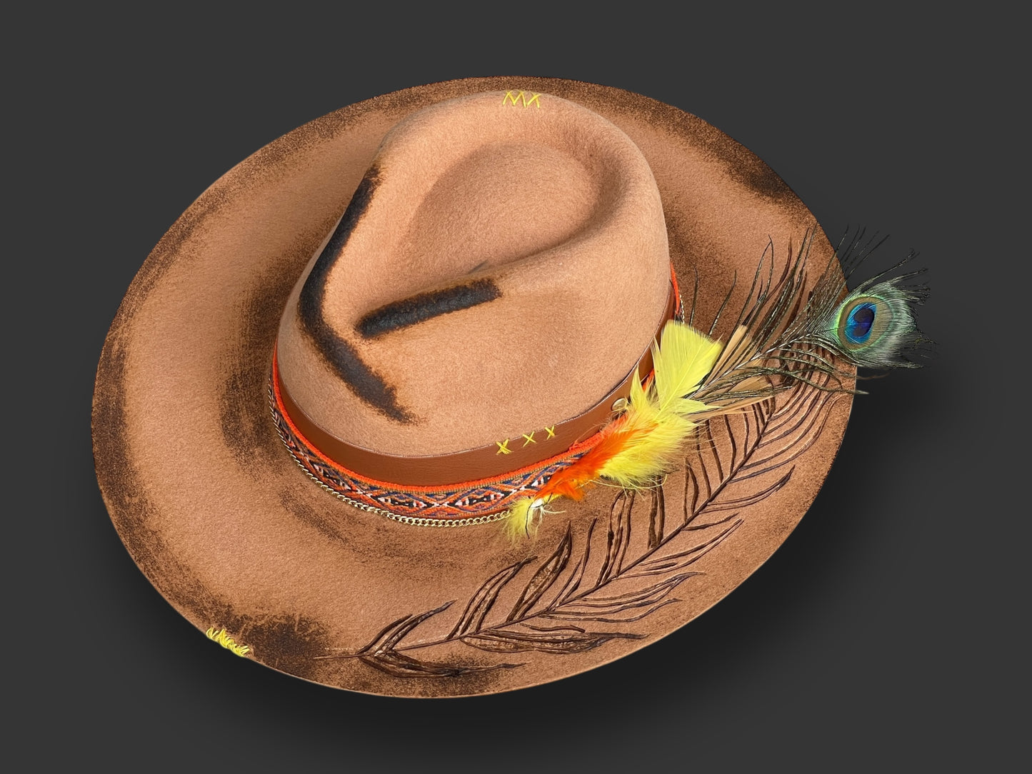 Indigenous Felt Hat Brown Outback