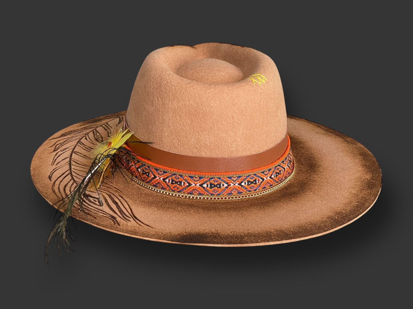 Indigenous Felt Hat Brown Outback