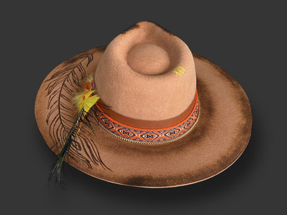 Indigenous Felt Hat Brown Outback