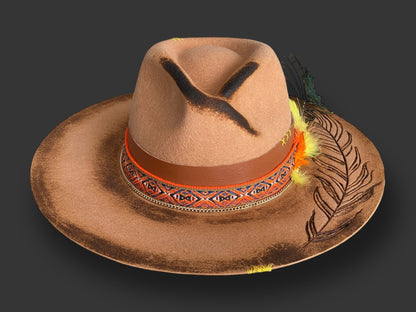 Indigenous Felt Hat Brown Outback
