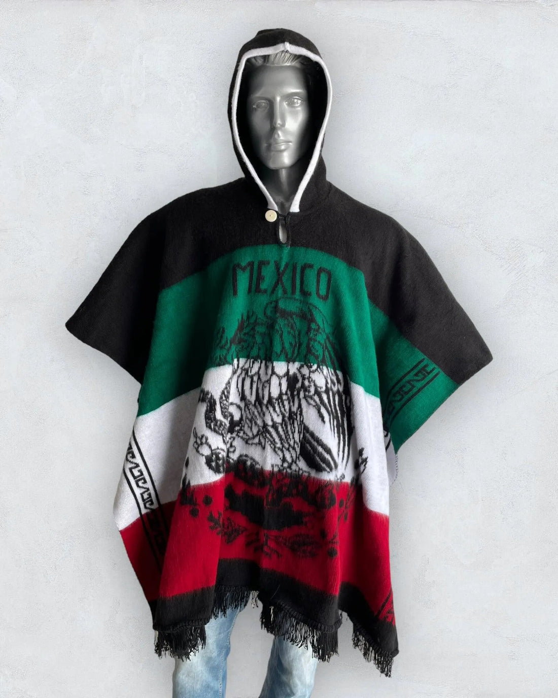 Poncho Hood Wool Mexico - TomHats