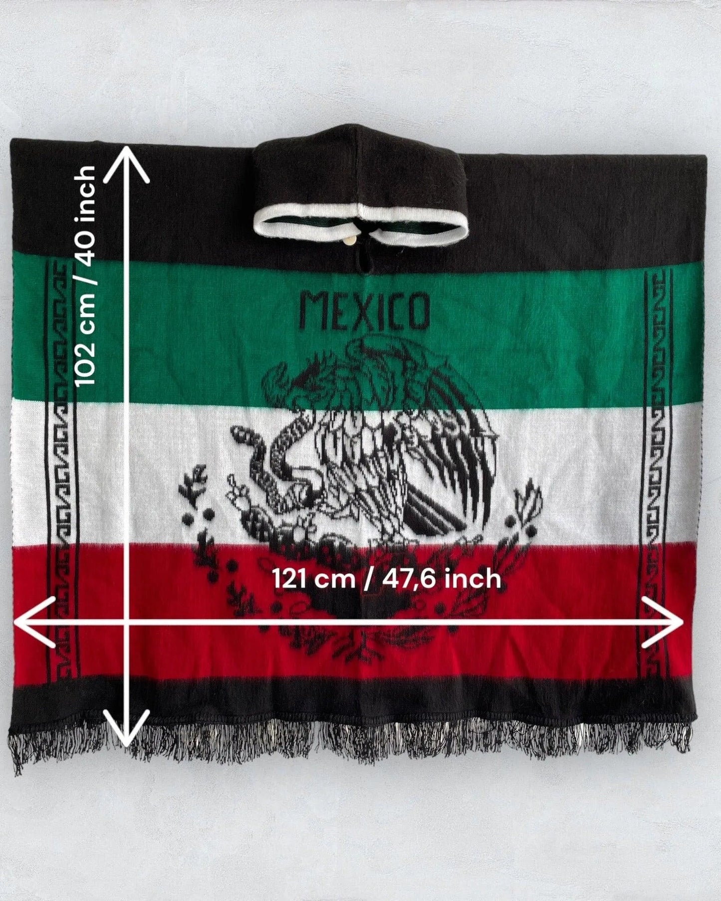 Poncho Hood Wool Mexico - andeanstyle