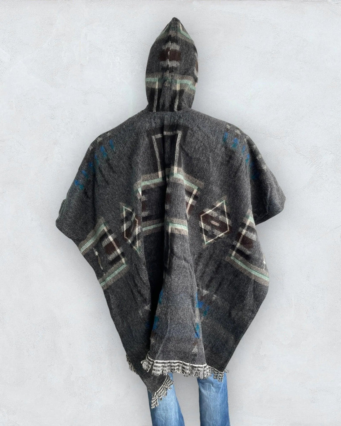 Poncho Hood Wool Mint - TomHats